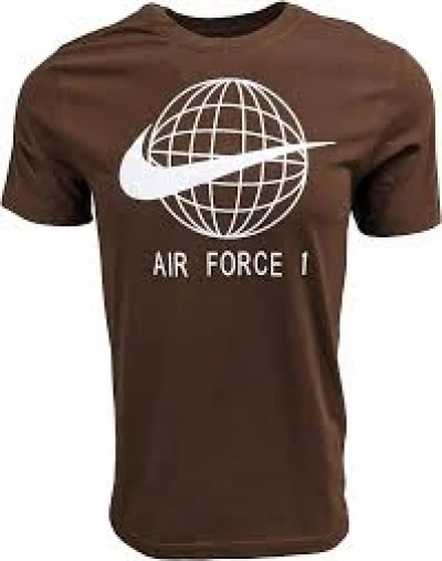 Nike Air Force 1 T-Shirt Global Swoosh Cacao Wow Brown Men's