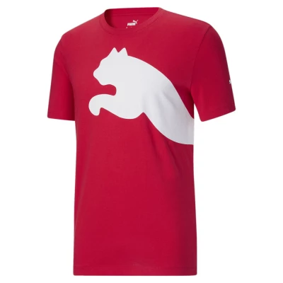Puma Mens For All Time Red  Crew Neck Short Sleeve Athletic Tops Casual