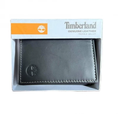 #Timberland  Men's Smooth Leather Trifold Wallet Box 🎁🎁🎁