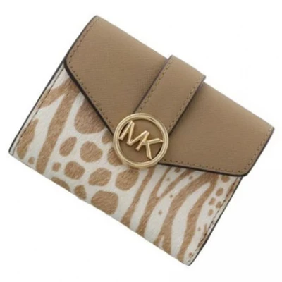 MK Plain Other Animal Patterns Leather Folding Wallet