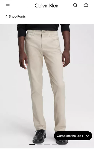Ck men's pants White Size W38×L32